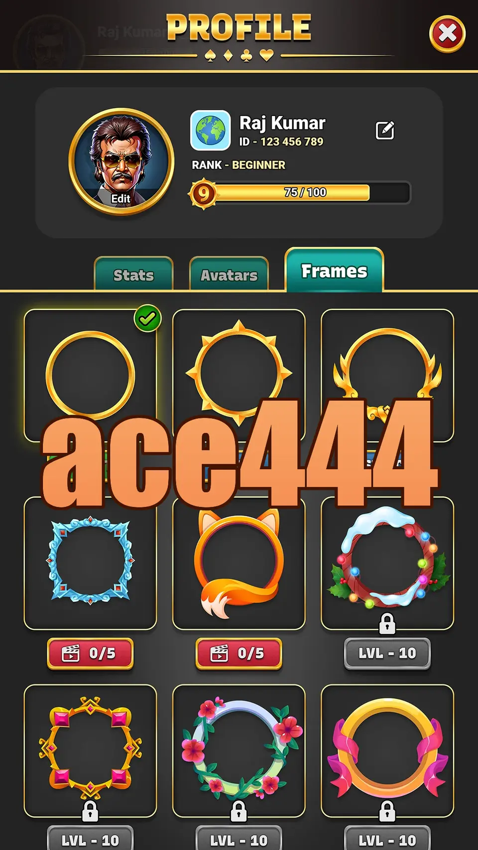 ace444 লগইন